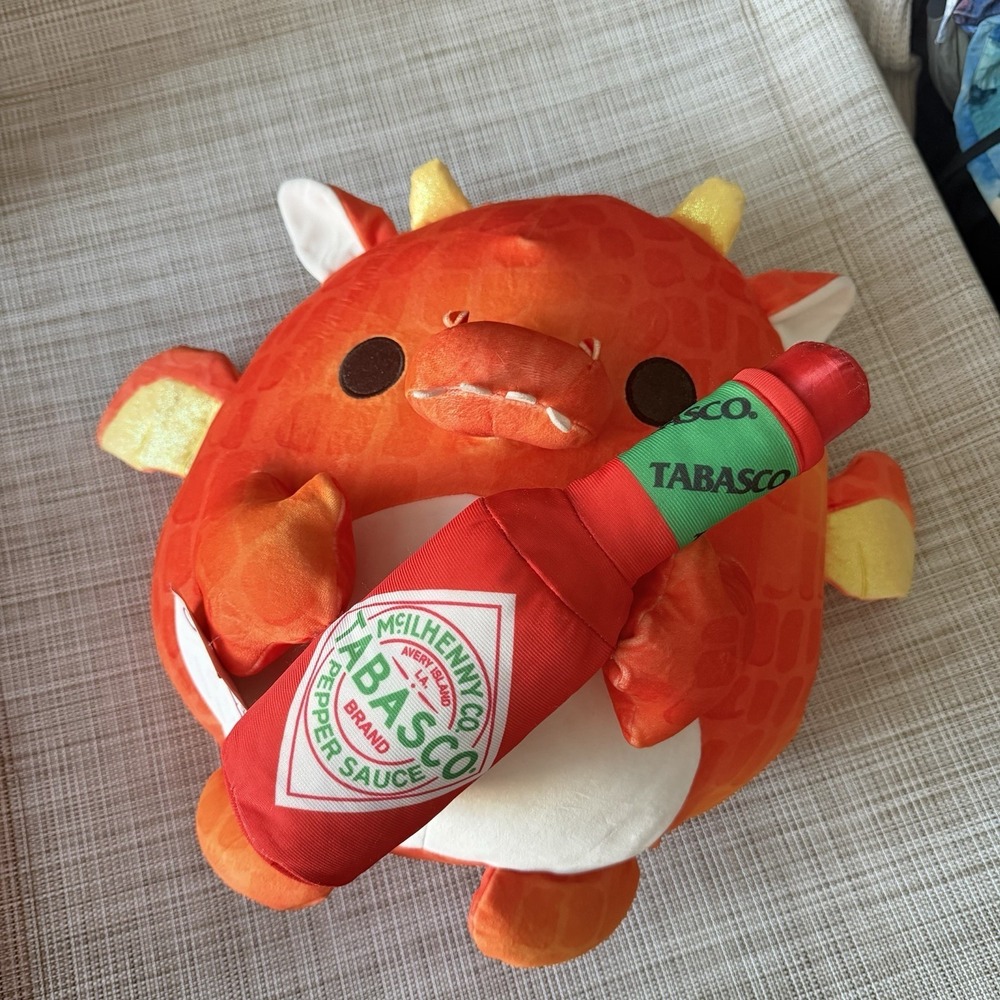Snackles Dragon Tabasco Felix ZURU 14" Orange Ultra Soft Plush Stuffed Animal